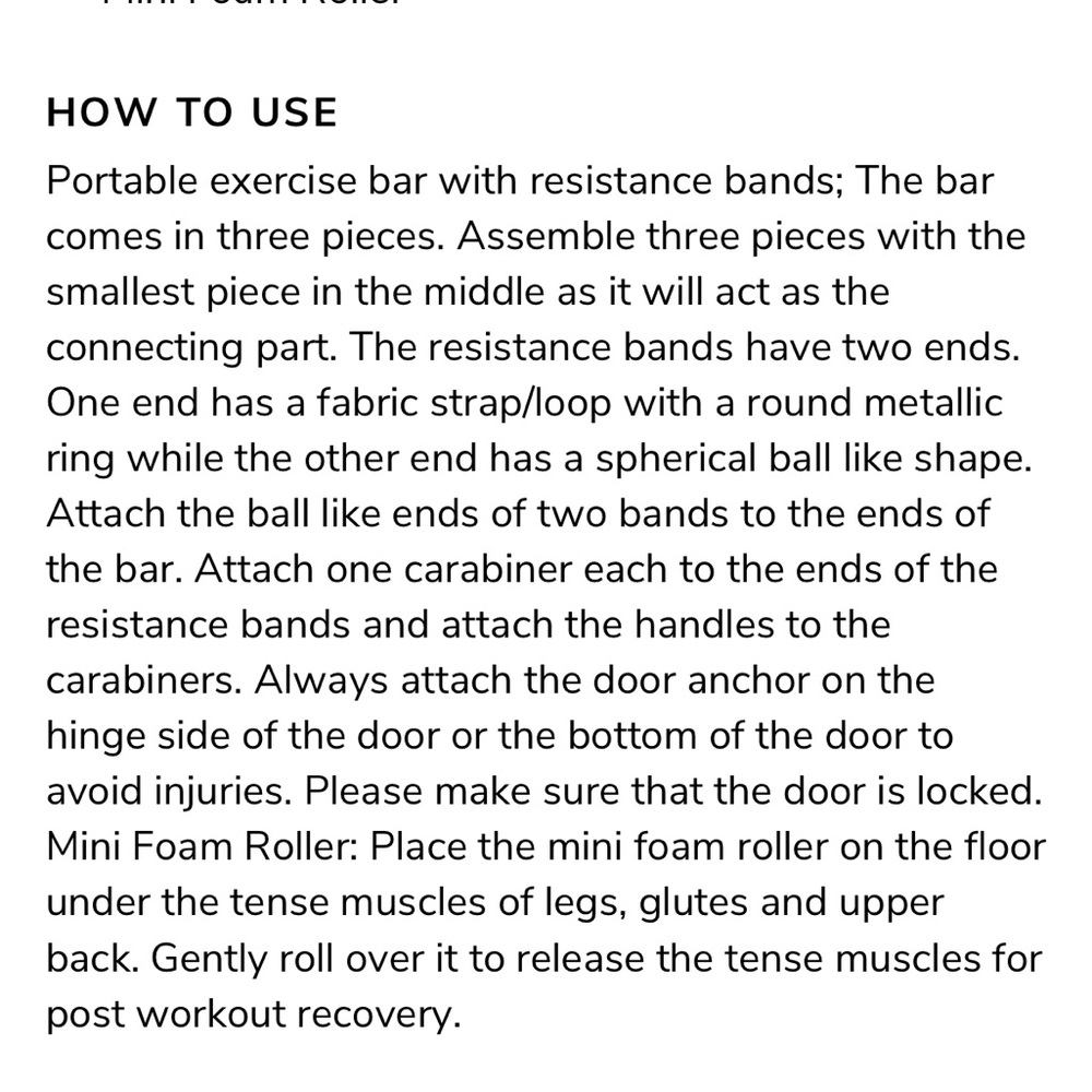 Portable Exercise Bar with Resistance Bands - Picture 3 of 3